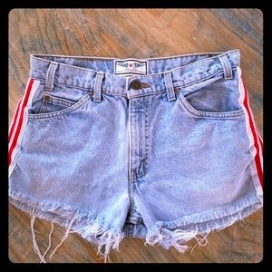 Original Hard Tail Levi denim short wh/rd side trm